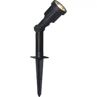 Star Trading Foco LED con pica 418-92-1, plástico negro orientable
