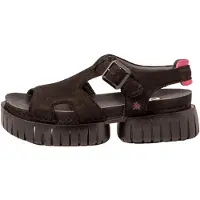 Art para mujer. 118821101003_001 Sandalias de piel 1882 Madeira negro (40), 3 a 5cm, Hebilla, Casual, outlet 2026.