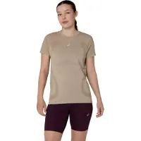 Asics - Women's Road Seamless S/S Top - Camiseta de running size XL, beige