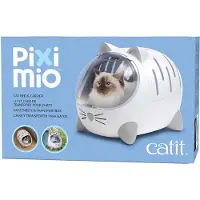 Catit Caja de transporte para mascotas Pixi Mio, color blanco. Blanco, talla única