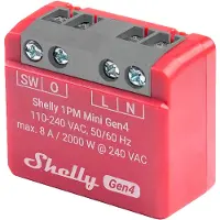 Shelly Interruptor Inteligente Mini Wi-fi Bt Gen 4 1pm