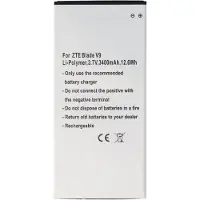 AccuCell Batería compatible con el ZTE Blade V9, de tipo Li-Polímero, 3.7V, 3400mAh, 12.6Wh