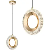 Toolight Lámpara Colgante De Techo Led G119-1Cp Gold3,5X20X20Cm