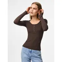 Pieces Camiseta 'PCKitte' chocolate