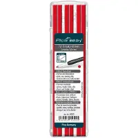PICA 6031 Big Dry For All 6031 Bleistiftminen für Zimmermannsbleistift mit Druckmechanismus rot 2B 2,0 - 5,0 mm, 12 St.