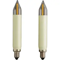 Hellum Velas de repuesto, 2 unidades, filamento LED de 12V, 0,5W, casquillo E10, 20 puntos de luz, aptas para interior y exterior, modelo 904956