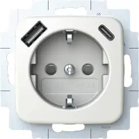 Busch-Jaeger BUSCH JAEGER 20 EUCB2USBAC-214 20: Enchufe SCHUKO con puertos USB-A y USB-C