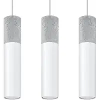 Sollux Lámpara colgante BORGIO 3, fabricada en hormigón arquitectónico, color blanco, marca Lighting, modelo SL.0649
