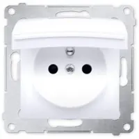 Kontakt-Simon Contactador Simon DGZ1BZ.01/11, color blanco, plástico, IP44, 250 V, 84 mm, 45 mm