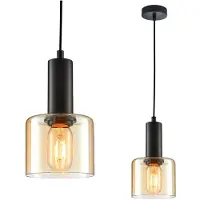 ITALUX Lámpara colgante , modelo SANTIA PND-65342-1-BK+AMB
