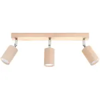 Sollux Lámpara de techo BERG, madera natural