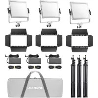 Godox Litemons LP1200Bi Bi color Luz LED Panel Kit de 3 luces
