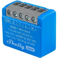 Shelly Interruptor Inteligente Mini 1 Gen4 Wi-fi Bt