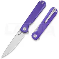 Bestechman Navaja Flick - Satin + Stonewash - G10, púrpura