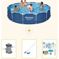 Bestway Steel Pro, piscina redonda - 396 x 84 cm - de 4 piezas, modelo S22755