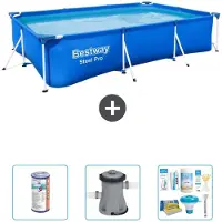 Bestway Steel Pro, rectangular, 300x201x66 cm, de 4 piezas, modelo S22718