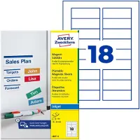 Avery Zweckform J8871-5 Etiquetas magnéticas 78 x 28 mm blancas (90 etiquetas)