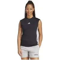 Adidas adidasCamiseta sin mangas Essentials Cotton Lifestyle 3 bandas 2XL Black / White Mujer