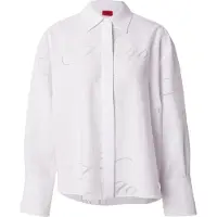 HUGO para mujer. 50562585 Blusa Echinacea estampado blanco (36), Casual, Viscosa, Manga larga, outlet 2026.
