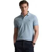 Ralph Lauren para hombre. 710970582001 Polo de piqué Custom Slim Fit índigo azul (XL), Casual, Algodón, Manga corta,