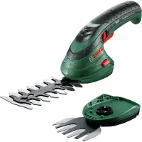 Bosch Tijeras de podar y recortar césped a batería Isio, funda de almacenamiento