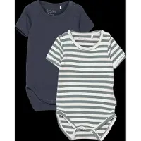 Minymo Pijama entero/body beige / azul paloma / azul oscuro