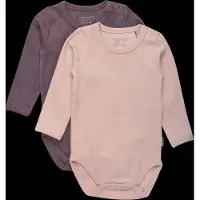 Minymo - Kid's Body L/S (2-Pack) - Ropa interior de diario size 62, fucsia