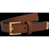 Ralph Lauren para mujer. 412912036001 Cinturón estrecho de piel granulada marrón (M), Casual, outlet 2026.
