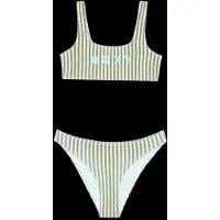 Roxy - Kid's Bico Active RG Bralette Set - Bikini size 8 Years, verde