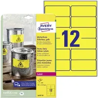 Avery-Zweckform Zweckform L6107-20 Etiquetas resistentes a la intemperie A4 99,1 x 42,3 mm amarillas (240 etiquetas)