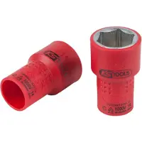 Ks Tools 118.3845, Juego de adaptadores, 3/8", métrico, 43 piezas, 20 mm, acero cromo-molibdeno