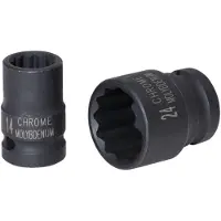 Ks Tools , llave de impacto de 1/2", de 12 caras, de tamaño compacto