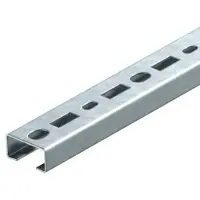 OBO CML3518P2000FS: Perfil perforado para carril, con ranura de 17 mm, dimensiones 2000 x 35 x 18 mm, referencia 11045