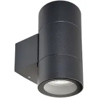 Deko-light Aplique para exterior Achernar, 2 luces, luz hacia arriba/abajo, gris oscuro