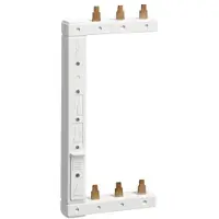 Hager , barra de conexión trifásica, modelo KCL363L, de doble fila, 125 mm, para montaje vertical en el lado izquierdo