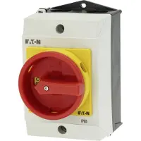 Eaton T0-1-8200/I1/SVB - Interruptor de palanca - 1P - Rojo - Blanco - Amarillo - IP65 - 80 mm - 110 mm