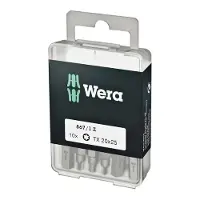 Wera 867/1 DIY SiS, 10 piezas, Torx Plus, TX20, Acero inoxidable, CE, GS, DVE, 25 mm