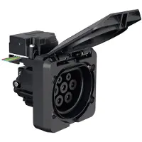 Pce Enchufe de carga para vehículos eléctricos, tipo 2 (montaje en la pared frontal), grado de protección IP44/54, 1 unidad.
