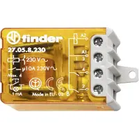 Finder Interruptor de choque , para empotrar, 1 unidad. Modelo: 27.05.8.230.0000. 2 contactos normalmente abiertos. 230 V/CA, 10 A, 2300 VA. (27.05.8.230.0000)