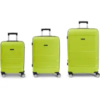 Gabol Midori 4 ruedas Juego de maletas 3 piezas Con asa expansible verde