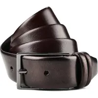 BOSS Cinturón 'Carmello' marrón oscuro / plata