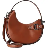 Ralph Lauren para mujer. 431980159001 Bolso cruzado pequeño Tasha de piel marrón (OSFA), Casual, outlet 2026.