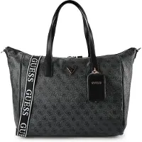 GUESS para mujer. TWHB9211017 Bolso Shopper Latona con logo negro (OSFA), Casual, Poliuretano, outlet 2026.