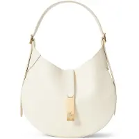 Ralph Lauren para mujer. 428944016001 Bolso de hombro Polo ID pequeño de piel blanco roto (OSFA), Casual, outlet 2026