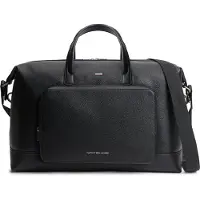 Tommy Hilfiger Bolsa de fin de semana 'Caviar Grain Metal Logo Duffle' negro