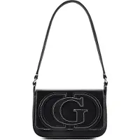 GUESS Bolso de hombro 'Ruby' negro / blanco