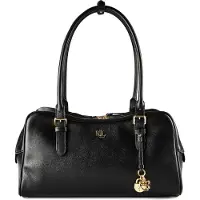 Ralph Lauren para mujer. 431P06068002 Bolso satchel Marcy de piel negro (OSFA), Casual, outlet 2026.
