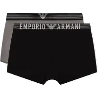 Emporio Armani para hombre. EM001014_AF18893 Set 2 Bóxers Eco negro, gris (L), Homewear, Viscosa, outlet 2026.