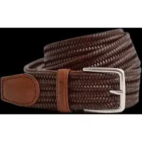 Gant para hombre. 9940161 Cinturón de Piel elástico trenzado marrón (100 cm), Casual, Clásico, outlet 2026.