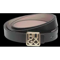 HUGO para mujer. 50558814 Cinturón Petrissa negro (75cm), Casual, Piel, outlet 2026.